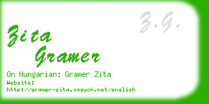 zita gramer business card